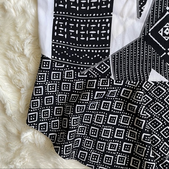 Diane von Furstenberg DVF Tank Top Maya Mixed Print Silk Blend Peplum P - Picture 6 of 11